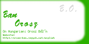 ban orosz business card